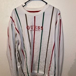 GUESS Candy Cane Multi Striped Tee (Worn Once)